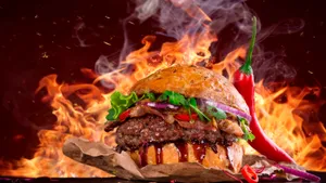Burger King Flamed Burger Wallpaper