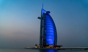 Burj Al Arab Blue Light Wallpaper