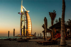 Burj Al Arab By The Beach Wallpaper