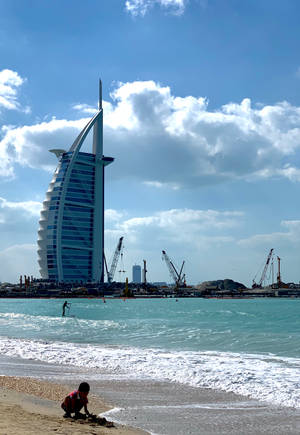 Burj Al Arab Clouds Wallpaper