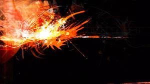 Bursting Neon Orange Light Wallpaper