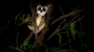 Bush Baby Nighttime Perch Wallpaper