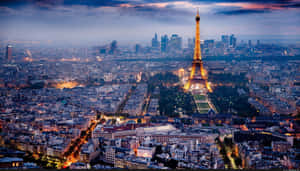 Busy Paris At Night Wallpaper