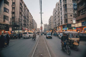 Busy Streets Of Karachi Wallpaper