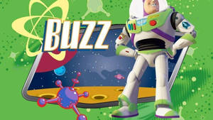 Buzz Lightyear Animated Series Poster Showcasing The Space Ranger In Action Wallpaper