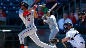 Byron Buxton Swinging Baseball Bat Wallpaper