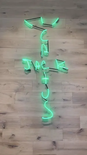 Cactus Jack Travis Scott Green Aesthetic Neon Lights Wallpaper
