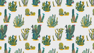 Cactuses Patterns Tumblr Wallpaper