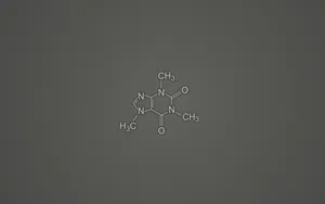 Caffeine Molecular Structure Minimalist Ipad Wallpaper