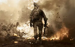 Call Of Duty Modern Warfare Explosive Poster Wallpaper
