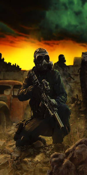 Call Of Duty Phone Orange Sky Wallpaper