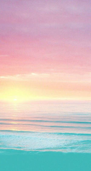 Calm And Serene Pink Sunset Wallpaper
