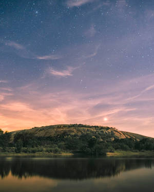 Calm Lake Under The Sky Wallpaper