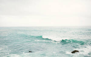 Calm Sea Waves Macbook Pro Aesthetic Wallpaper