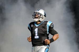 Cam Newton Grin On The Field Wallpaper