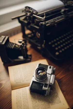 Camera Aesthetic Book Desktop Wallpaper