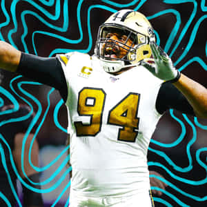 Cameron Jordan Jumping Wallpaper