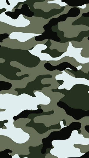 Camo Green And White Wallpaper