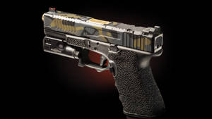 Camo Green Gray Glock Pistol Wallpaper