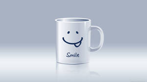 Can't Help But Smile With A Warm Mug Of Coffee Wallpaper