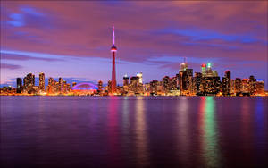 Canada Cn Tower Lights Wallpaper