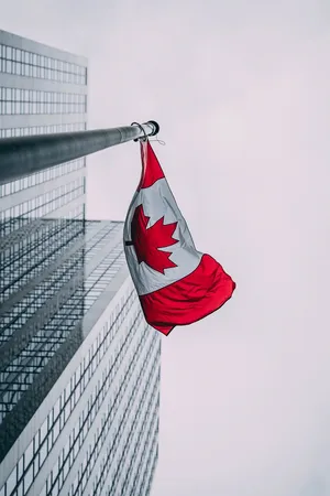 Canada Flag Building View Wallpaper