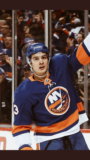 Canadian Ice Hockey Player Mathew Barzal Portrait Wallpaper