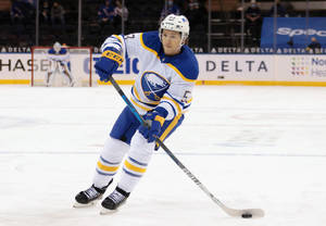 Canadian Nhl Player Jeff Skinner Full Body Shot Wallpaper