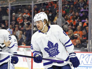 Canadian Nhl Star William Nylander On Ice Rink Wallpaper