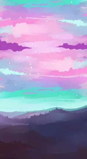 Cancer Aesthetic Star Constellation Wallpaper