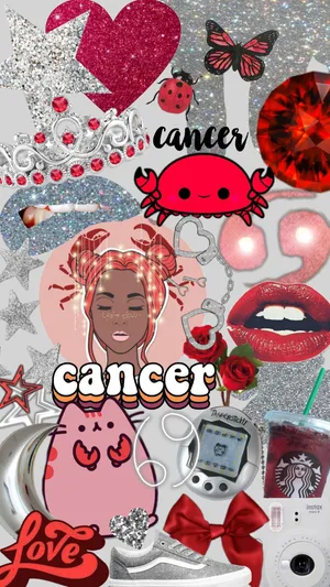 Cancer Zodiac Doodle Wallpaper