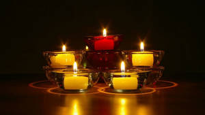 Candles In Circles Wallpaper