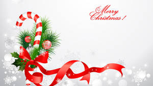 Candy Cane Merry Christmas Wallpaper