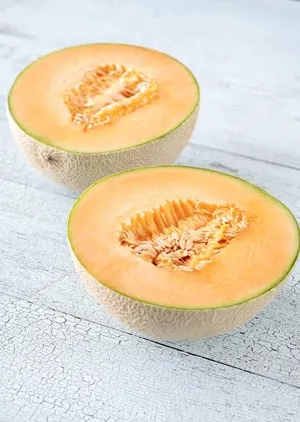 Cantaloupe Sliced In Half Wallpaper