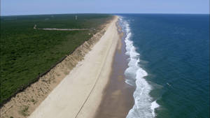 Cape Cod Shore Aerial View Wallpaper