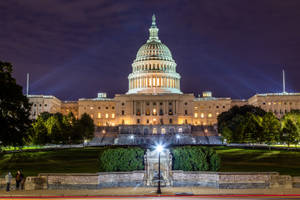 Capitol Hill At Night Wallpaper