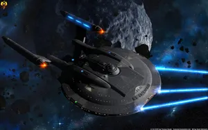 Capt. Archer Fleets The Uss Enterprise Nx-01 Through Time And Space Wallpaper