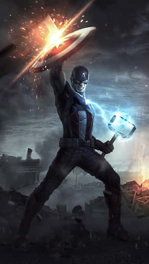 Captain America Android Shielding Wallpaper