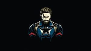 Captain America Bearded Illustration Wallpaper