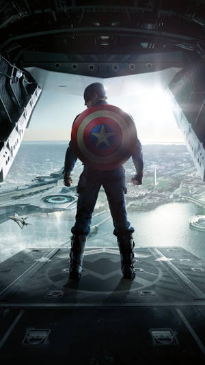 Captain America Mobile About To Jump Wallpaper