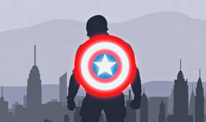 Captain America Protects The World With His Shield Wallpaper