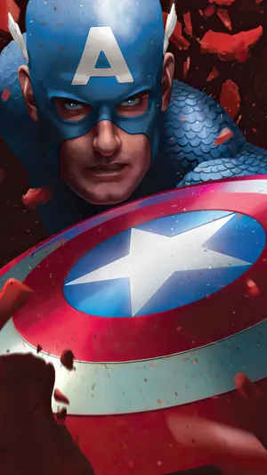 Captain America Shield Defiance Wallpaper