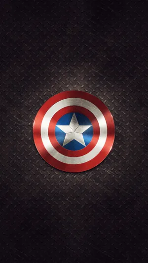 Captain America Shield Iphone Steel Aesthetic Wallpaper