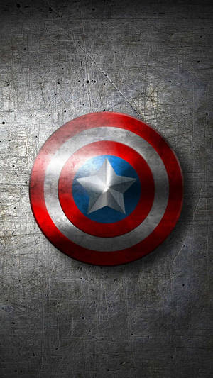 Captain America Shield Iphone Steel With Scratches Wallpaper