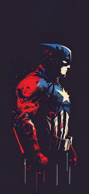 Captain America Silhouette Artwork Wallpaper