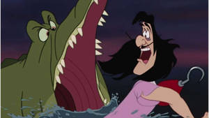 Captain Hook With Crocodile Wallpaper