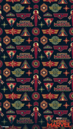 Captain Marvel Pattern 4k Marvel Iphone Wallpaper
