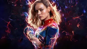 Captain Marvel Power Aura Wallpaper