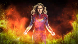 Captain Marvel Power Aura Wallpaper