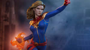 Captain Marvel Power Pose Wallpaper